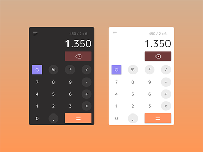 Daily UI 004 - Calculator 004 calculators clean app daily ui dark design light