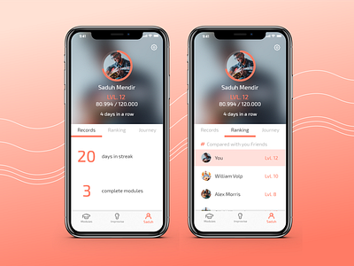 Daily UI 006 - Profile Page 006 app challenge daily ui design music orange ui ux