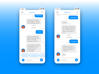 Daily UI #013 - Direct Messaging 013 app blue chatbot clean daily daily ui medical ui