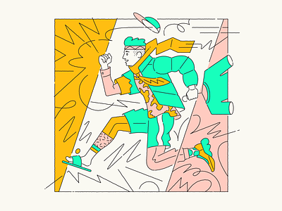 From wardrobe to wardrobe 🏃♻️ artwork color creative czech illustration illustrator ilustrace marekehrenberger run runner running vector