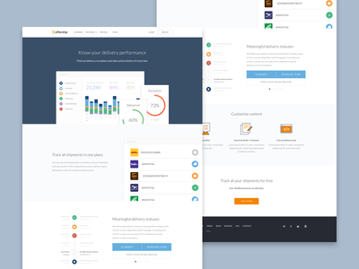 Features Page - Analytics clean colours desktop flat layout redesign ui ux web webdesign website