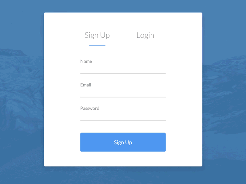 Daily UI #001 Sign Up