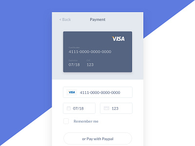 Daily UI #002 Credit Card Checkout card color credit card daily ui day 2 flat form payment ui