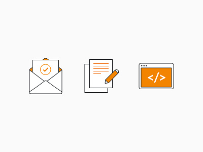 Features Icons colour content icons illustration mail ui web website