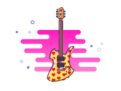 Rocket Dive design graphic guitar hide icon illustration rock rocket dive visual rock x xjapan yellow heart