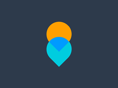 Symbol - Merging color directions flat icon logo merging symbol