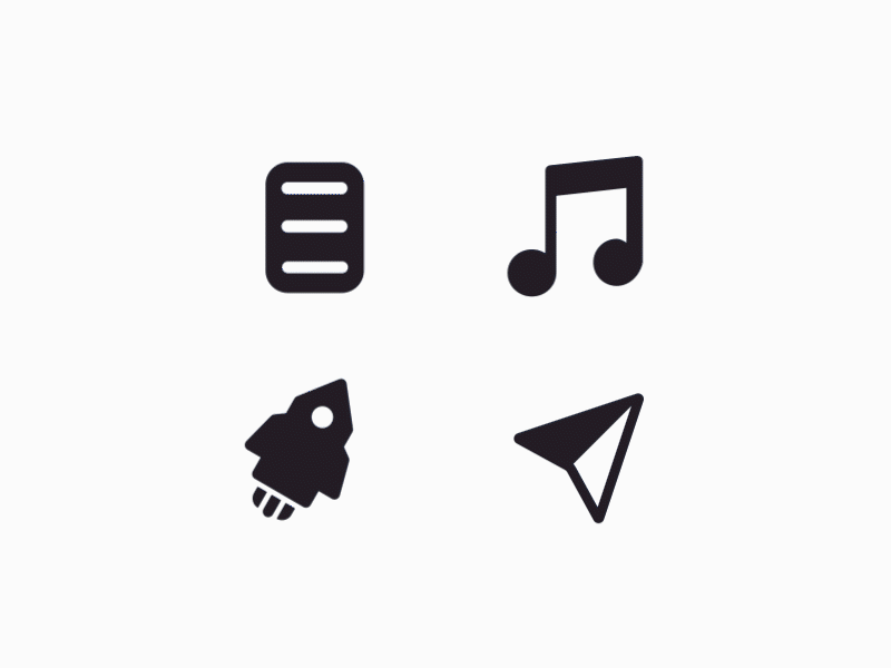 Music App Icons after effects animation icon ux designer vector