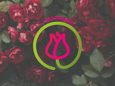 Thirty Day Logo Challenge #6 - 1-800-Rosebud app branding colorful day6 design flat flowers icon illustration lettering logo roses thirty day logo challenge thirtylogos type typography vector