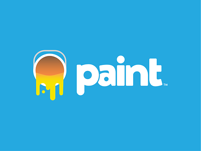 Thirty Day Logo Challenge #9 - Paint app blue branding colorful day9 design flat icon illustration lettering logo orange paint thirty day logo challenge thirtylogos type typography vector