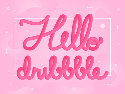 Hello Dribbble! illustration