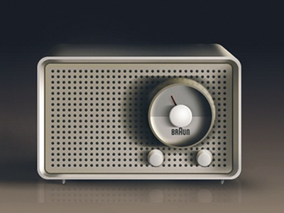 Vectorish Braun radio (<3 Dieter Rams)