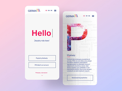 Germa mobile design app brand design logo mobile webdesign