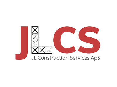 Logo design for JLCS branding construction czech republic denmark logo logodesign red scaffolding square