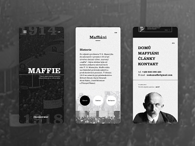 Retro webdesign of Maffie 2019 2019 trend agency brand czech design homepage mobile old retro ui ux web website