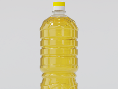 Bottle 8l with oil 3 d blender 3d package