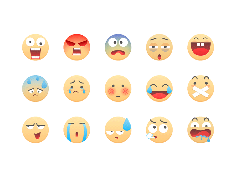Emotion Animations gif angry animation cry emoji emotions expression gif happy joy sad scream smirk