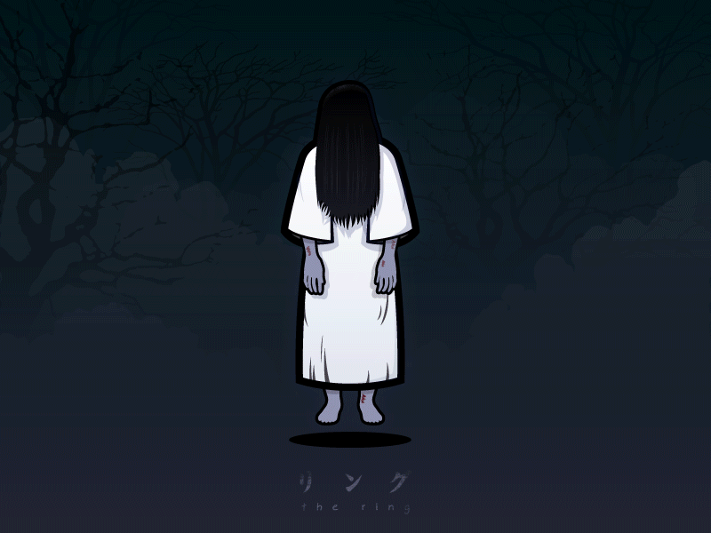 リング The ring female ghost girl horrible illustration spirit terror the ring women 午夜凶铃 贞子