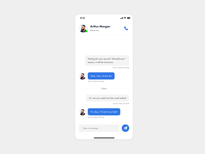 Direct Messaging - Daily UI #13 brand identity branding chat daily daily 013 daily 100 challenge daily ui dailyui dailyuichallenge design direct messaging dizzarro design ios light message ui user wordpress wordpress development