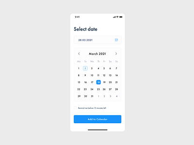 Calendar - Daily UI #38 brand identity calendar calendar design daily 100 challenge daily ui dailyui dailyui038 dailyuichallenge date design dizzarro design ecommerce ios mobile ui wordpress wordpress development