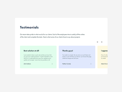 Testimonials - Daily UI #39