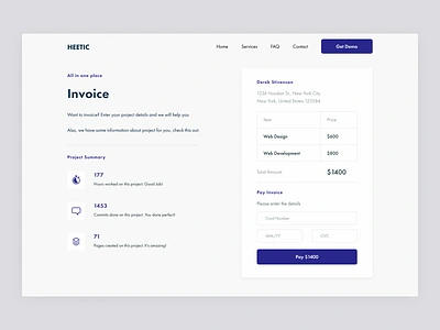 Invoice - Daily UI #46 billing brand identity commerce daily 100 challenge daily ui dailyui dailyui046 dailyuichallenge design dizzarro design ecommerce invoice invoice design payment project wordpress wordpress development