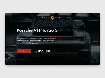 Pre-Order - Daily UI #75 brand identity branding car daily 100 challenge daily ui dailyui dailyui075 dailyuichallenge dark ui design dizzarro design porsche 911 pre order preorder wordpress wordpress development