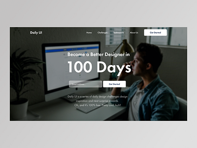 Redesign Daily UI - Daily UI #100 challenge dailui daily 100 challenge daily ui dailyui dailyui100 dailyuichallenge dashboard design dizzarro design landing page redesign redesign concept ui uidesign uiux
