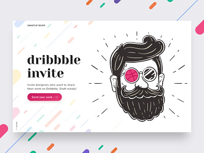 Dribbble invite animation banner beard men colors design dribbble dribbble best shot dribbble invite illustration interaction design presentation ui uidesign