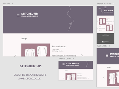 stitchedUpDesign design illustration logo sewing vector website