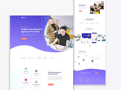 creative design agency agency agency landing page agency website creative design psd design psd template template ui design uiux webdesign website website concept