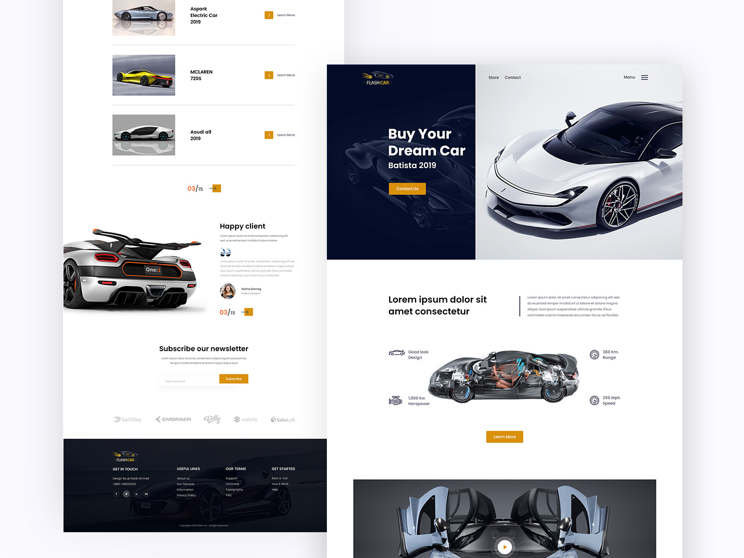 Automotive Website Concept by Razib Ahmed on Dribbble