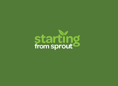 Starting From Sprout branding design earth environment environmental green green logo illustration logo omnes plant plants sustainability