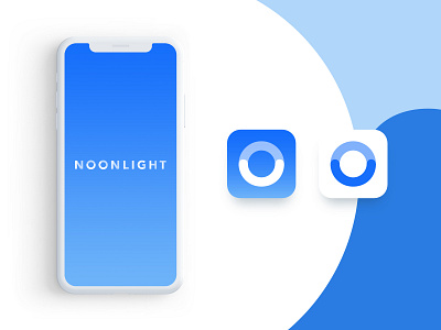 Blue or white? airy app blue branding calming design gradient icon icon app ios logo mobile peaceful safety splashscreen startup white