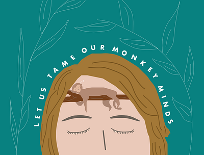 Monkey minds art design illustration illustrator minimal typography