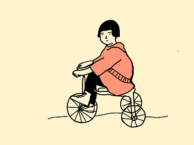 A child in a bike