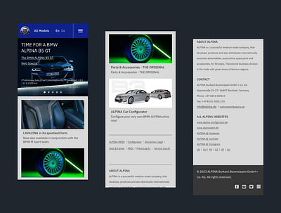 Redesigning the home page of the Alpina website ui