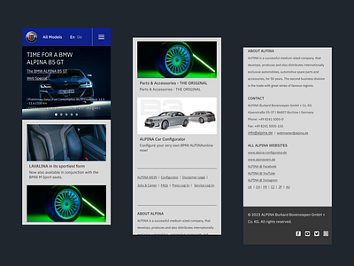 Redesigning the home page of the Alpina website