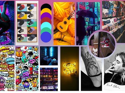 Beat.Box Project Moodboard colorful hipster moodboard photograph project