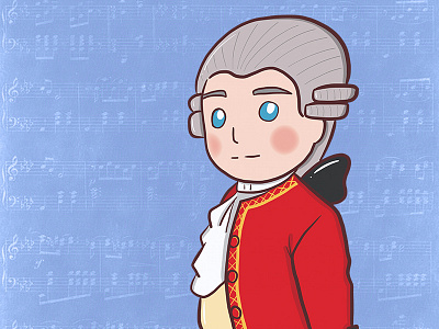 Cute mozart illustration