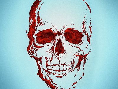 DEATHJUICE blood color dots drawing illustration