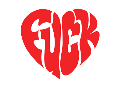 FUCKLOVE amour branding design fuck illustration logo love trash typography vector