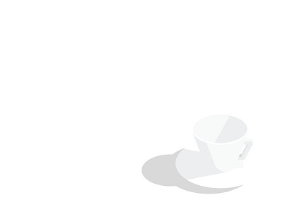 cup of coffee flat isometric minimal spot illustration vector white