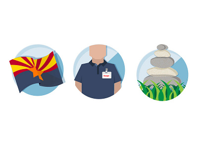 lifestyle/career icons arizona balance equilibrium flag icon manager person portrait vector