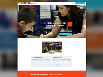 Balsz education job school site ui ux web design work in progress