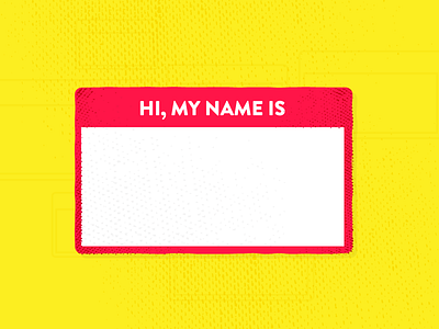 spot illo: naming the job halftone rough spot illustration texture vector