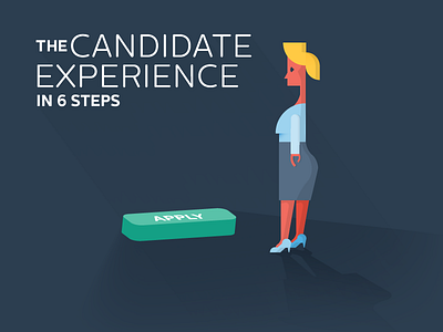 Candidate Experience flat geometric illustration perspective shadow vector