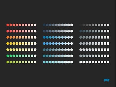 Shade of Colors on Dark branding colors dark theme palette scheme swatches ui