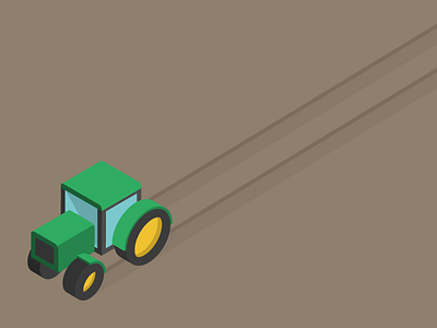 Farm Tractor farm flat isometric tractor vector