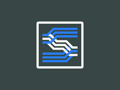 Submariner Logo arizona blue branding cables design geometric intersect lines logo open source palette square submarine ui vector