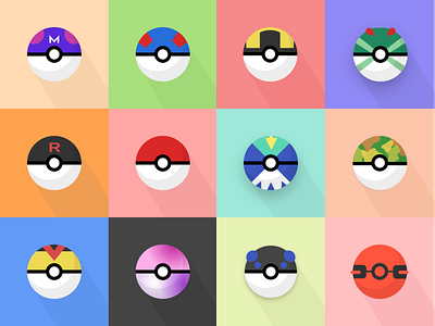 Pokeball Icons by Samantha de Joya on Dribbble